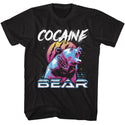 Cocaine Bear Ky-Cocaine Bear Very 80S Bear-Black Adult S/S Tshirt