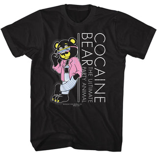 Cocaine Bear Ky-Cocaine Bear Lean-Black Adult S/S Tshirt