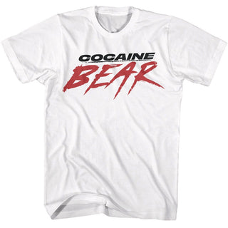 Cocaine Bear-Cocaine Bear Movie Logo Light-White Adult S/S Tshirt