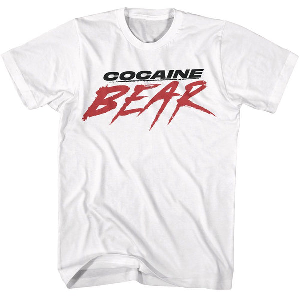 Cocaine Bear-Cocaine Bear Movie Logo Light-White Adult S/S Tshirt