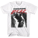 Cocaine Bear-Cocaine Bear Poster Light-White Adult S/S Tshirt
