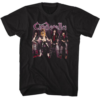 Cinderella - Band Stands | Black Adult S/S T-Shirt - Coastline Mall