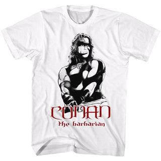 Conan-Conan Black And Red-White Adult S/S Tshirt - Coastline Mall