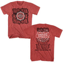 Cheap Trick-Dream Police Tour-Red Heather Adult S/S Front-Back Print Tshirt - Coastline Mall
