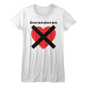 Duran Duran-Heartx-White Ladies S/S Tshirt - Coastline Mall