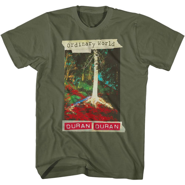 Duran Duran-Ordinary World-Military Green Adult S/S Tshirt | Clothing, Shoes & Accessories:Men's Clothing:T-Shirts - Coastline Mall