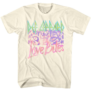 Def Leppard-Love Bites-Natural Adult S/S Tshirt - Clothing, Shoes & Accessories:Men's Clothing:T-Shirts - Coastline Mall