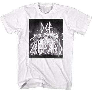 Def Leppard-Finale Box-White Adult S/S Tshirt - Clothing, Shoes & Accessories:Men's Clothing:T-Shirts - Coastline Mall