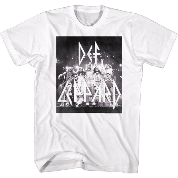 Def Leppard-Finale Box-White Adult S/S Tshirt - Clothing, Shoes & Accessories:Men's Clothing:T-Shirts - Coastline Mall