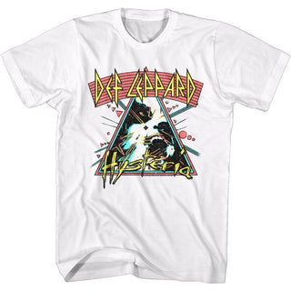Def Leppard-Arched Lines Hysteria-White Adult S/S Tshirt - Coastline Mall