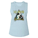 Def Leppard-Hysteria Triangle-Stonewash Denim Ladies Muscle Tank - Coastline Mall