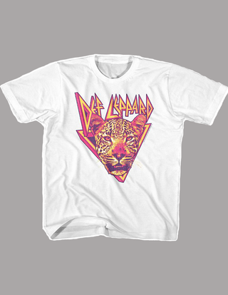 Def Leppard - Leppard Leopard | White S/S Toddler-Youth T-Shirt | Clothing, Shoes & Accessories > Kids > Unisex Kids > Unisex Kids' Clothing - Coastline Mall