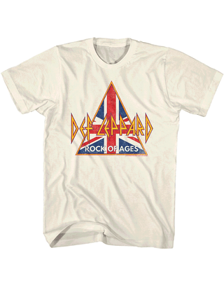 Def Leppard - British Rock Of Ages | Natural S/S Adult T-Shirt | Clothing, Shoes & Accessories:Adult Unisex Clothing:T-Shirts - Coastline Mall