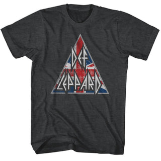 Def Leppard-Britlogo-Black Heather Adult S/S Tshirt - Coastline Mall