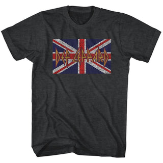 Def Leppard-Def Leppard Flag-Graphite Heather Adult S/S Tshirt - Coastline Mall