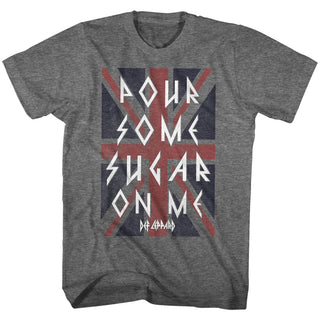 Def Leppard-Sugar-Graphite Heather Adult S/S Tshirt - Coastline Mall