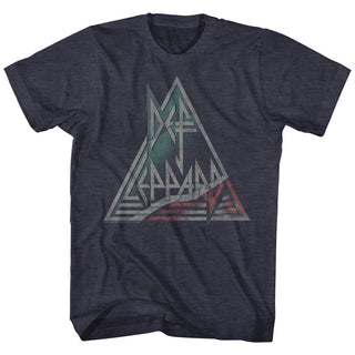 Def Leppard-Watermelone-Navy Heather Adult S/S Tshirt - Coastline Mall