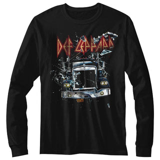 Def Leppard-Onthroughttheglass-Black Adult L/S Tshirt - Coastline Mall
