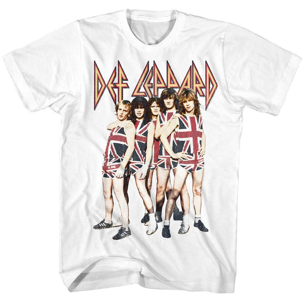 Def Leppard-Def Lepp-White Adult S/S Tshirt - Coastline Mall