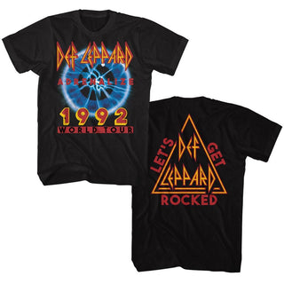 Def Leppard-Adrenalize Tour-Black Adult S/S Front-Back Print Tshirt - Coastline Mall