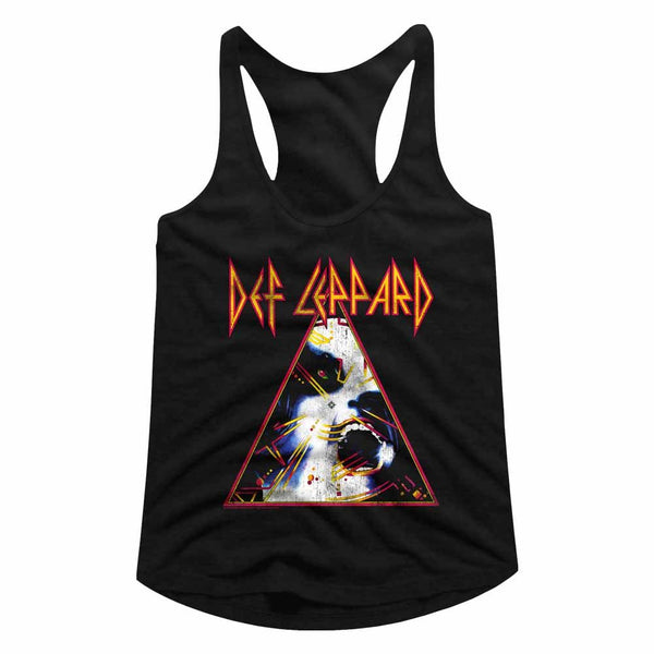 Def Leppard-Nobghyst-Black Ladies Racerback - Coastline Mall