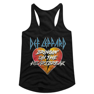 Def Leppard-Bringin-Black Ladies Racerback - Coastline Mall