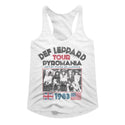 Def Leppard-Pyro Tour-White Ladies Racerback - Coastline Mall