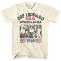 Def Leppard-Pyro Tour-Natural Adult S/S Tshirt - Coastline Mall