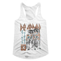 Def Leppard-Deflep83-White Ladies Racerback - Coastline Mall