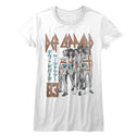 Def Leppard-Deflep83-White Ladies S/S Tshirt - Coastline Mall