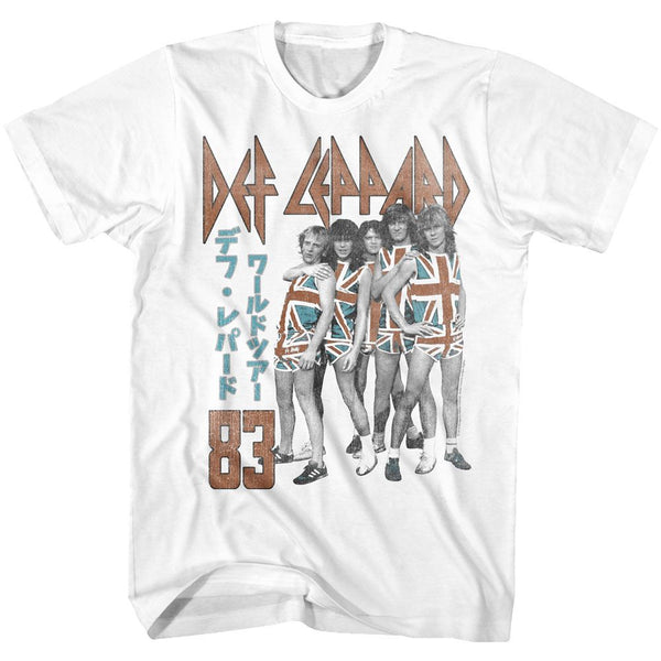 Def Leppard-Deflep83-White Adult S/S Tshirt - Coastline Mall