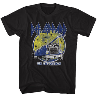 Def Leppard-US Invasion-Black Adult S/S Tshirt - Coastline Mall