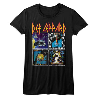 Def Leppard-80s Albums-Black Ladies S/S Tshirt - Coastline Mall