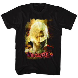 Devil May Cry-Grunge Stare-Black Adult S/S Tshirt - Coastline Mall