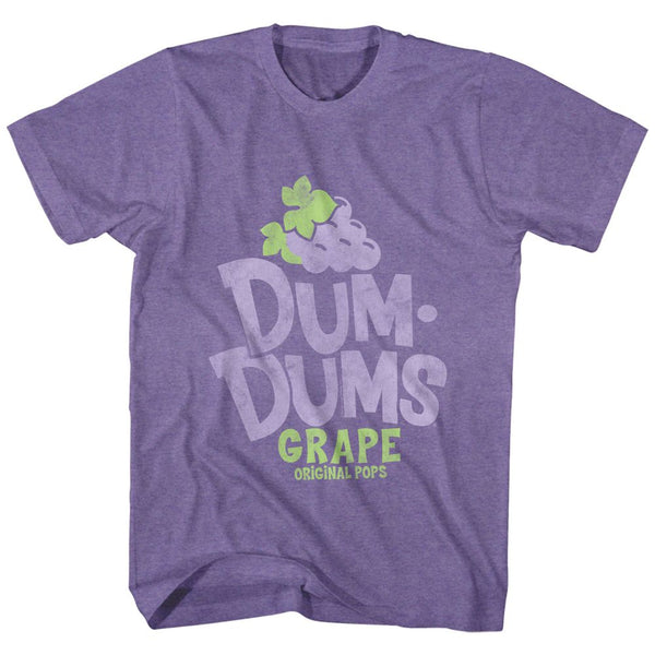 Dum Dums-Grape-Purple Heather Adult S/S Tshirt - Coastline Mall