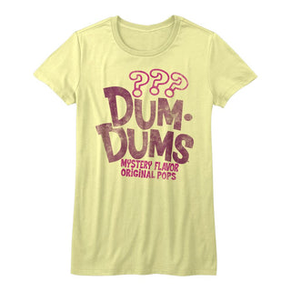 Dum Dums-Mystery-Yellow Heather Juniors S/S Tshirt - Coastline Mall