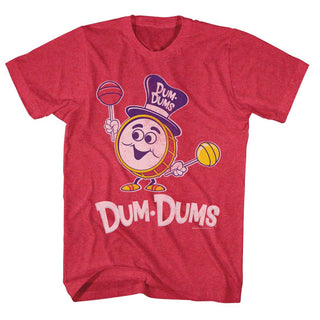 Dum Dums-Drumman-Cherry Heather Adult S/S Tshirt - Coastline Mall