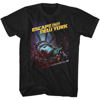 Escape From New York-Run Poster 2-Black Adult S/S Tshirt - Coastline Mall