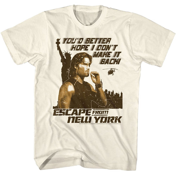 Escape From New York - Better Hope | Natural S/S Adult T-Shirt | Clothing, Shoes & Accessories:Adult Unisex Clothing:T-Shirts - Coastline Mall