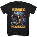 Escape From New York-Escape From New York Snake Collage-Black Adult S/S Tshirt