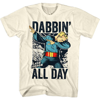 Flash Gordon-Dabgordon-Natural Adult S/S Tshirt - Coastline Mall