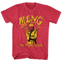 Flash Gordon-Ming The Merciless-Cherry Heather Adult S/S Tshirt - Coastline Mall