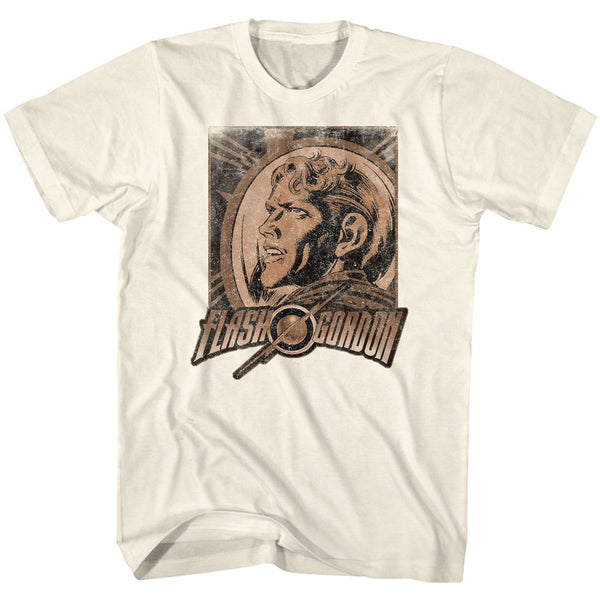 Flash Gordon-Shocking-Natural Adult S/S Tshirt - Coastline Mall