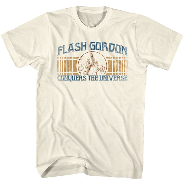 Flash Gordon-Conquer-Natural Adult S/S Tshirt - Coastline Mall