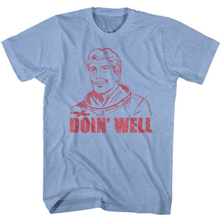 Flash Gordon-Doin Well-Light Blue Heather Adult S/S Tshirt - Coastline Mall