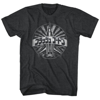 Flash Gordon-Sugo-Black Heather Adult S/S Tshirt - Coastline Mall