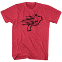 Flash Gordon-Ray Gun-Cherry Heather Adult S/S Tshirt - Coastline Mall