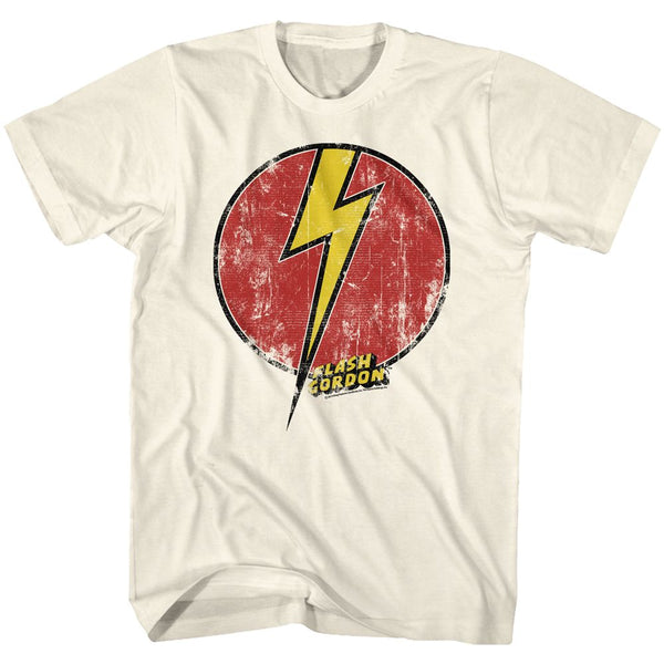 Flash Gordon-Flash Bolt-Natural Adult S/S Tshirt - Coastline Mall