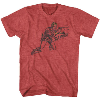 Flash Gordon-Zanng?-Red Heather Adult S/S Tshirt - Coastline Mall