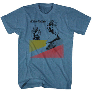 Flash Gordon-Laughable-Pacific Blue Heather Adult S/S Tshirt - Coastline Mall